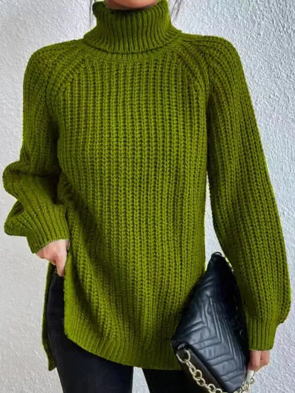 T-line Dark Green / S Knitted Sweater, Women,  Jumper, Top, Pullover, Spring / Autumn / Winter (2 weeks delivery)
