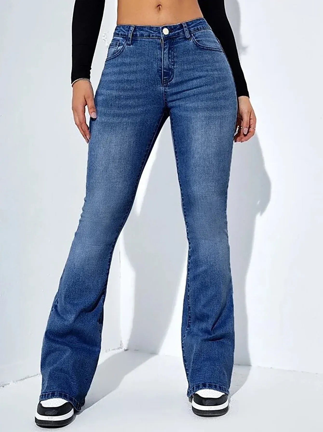 T-line Deep Blue / XS Women's jeans, high waist, stretch,  pants, Denim pants, trousers (2 weeks delivery)
