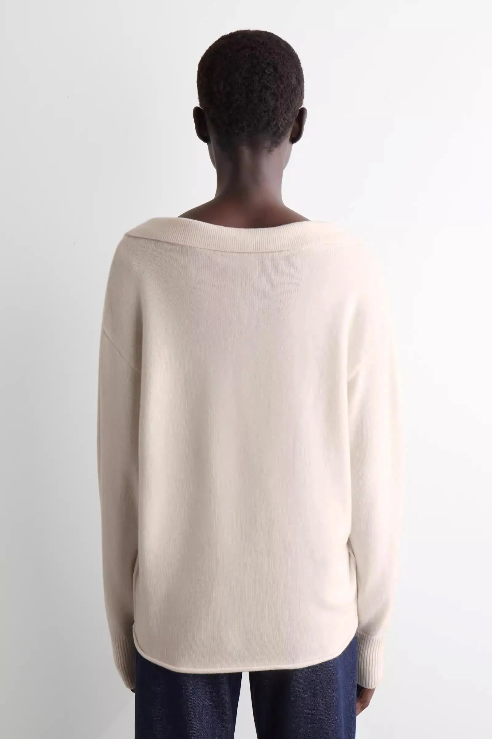 T-line Ethereal autumn / winter women's casual standard Polo collar blend knitted sweater / pullover (2 weeks delivery)