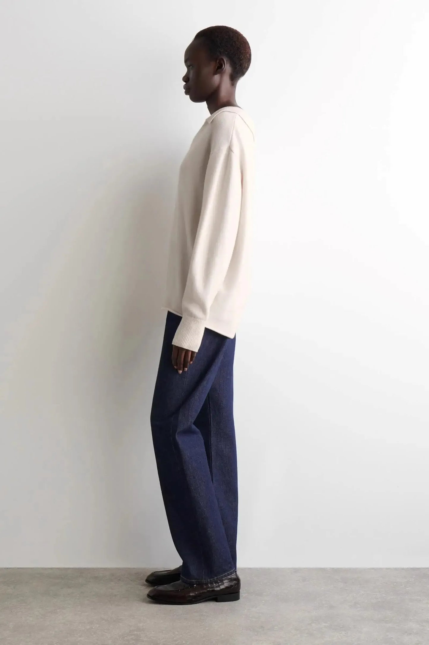 T-line Ethereal autumn / winter women's casual standard Polo collar blend knitted sweater / pullover (2 weeks delivery)