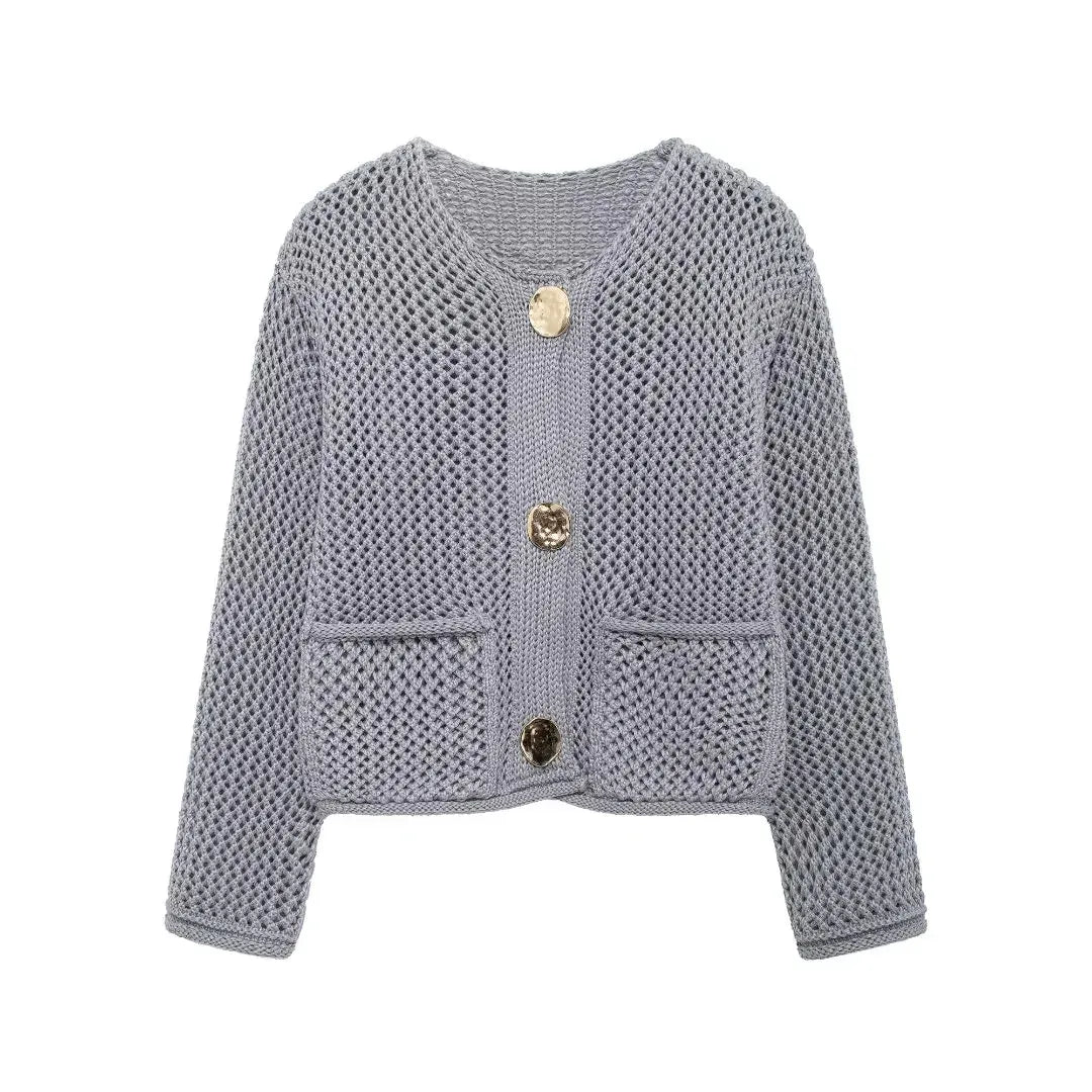 T-line Gray / M Autumn / Winter Knitted Cardigans For Women,  Button, Long Sleeve,  Female Sweater / Cardigans / Coat (2 weeks delivery)
