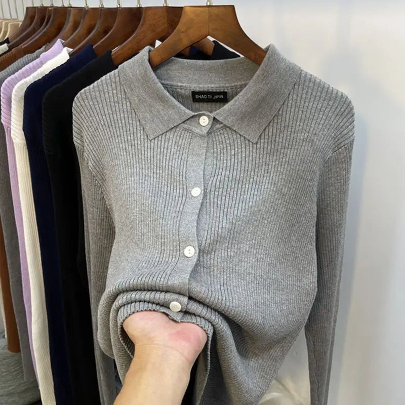 T-line Gray / S Autumn / Winter  Sweater, Coat , jacket,  Knitting Cardigan (2 weeks delivery)