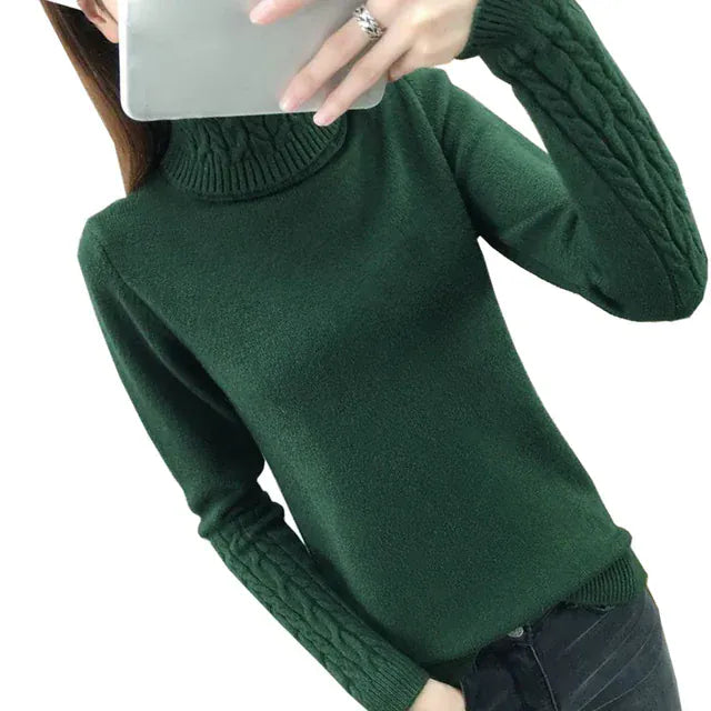 T-line Green / S Women Sweater , Pullovers, Autumn / Winter pullover Warm Female Sweater (2 weeks delivery)