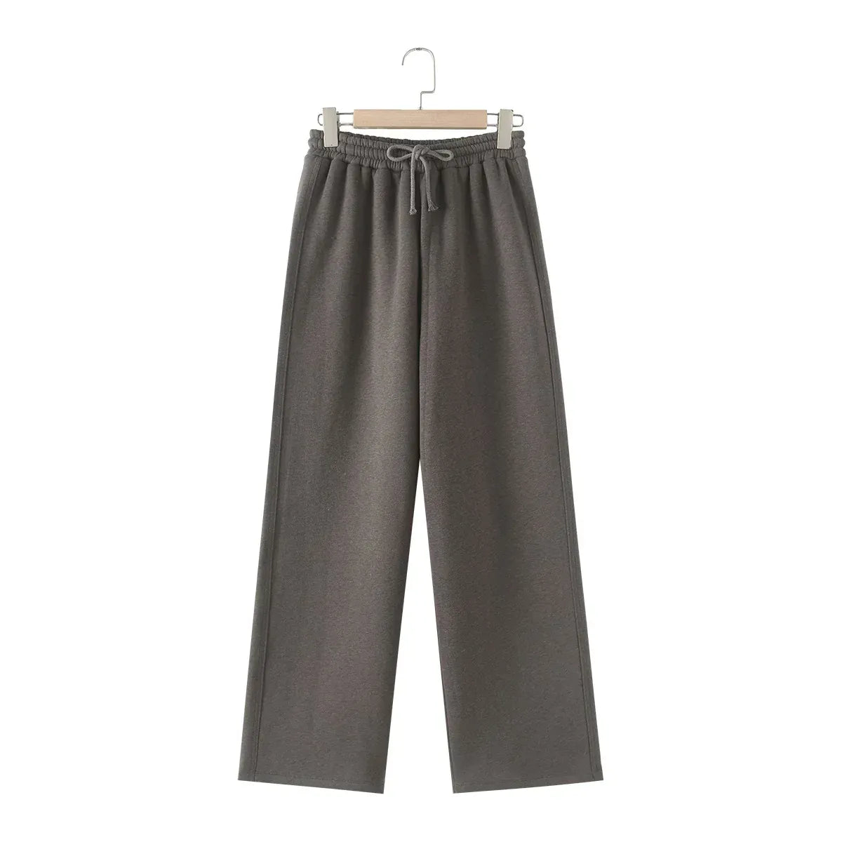 T-line Grey Pant / S Sweatshirt Pant Suit , Long Sleeve Hooded Fleece , Straight pants (5 - 10  work days free delivery)