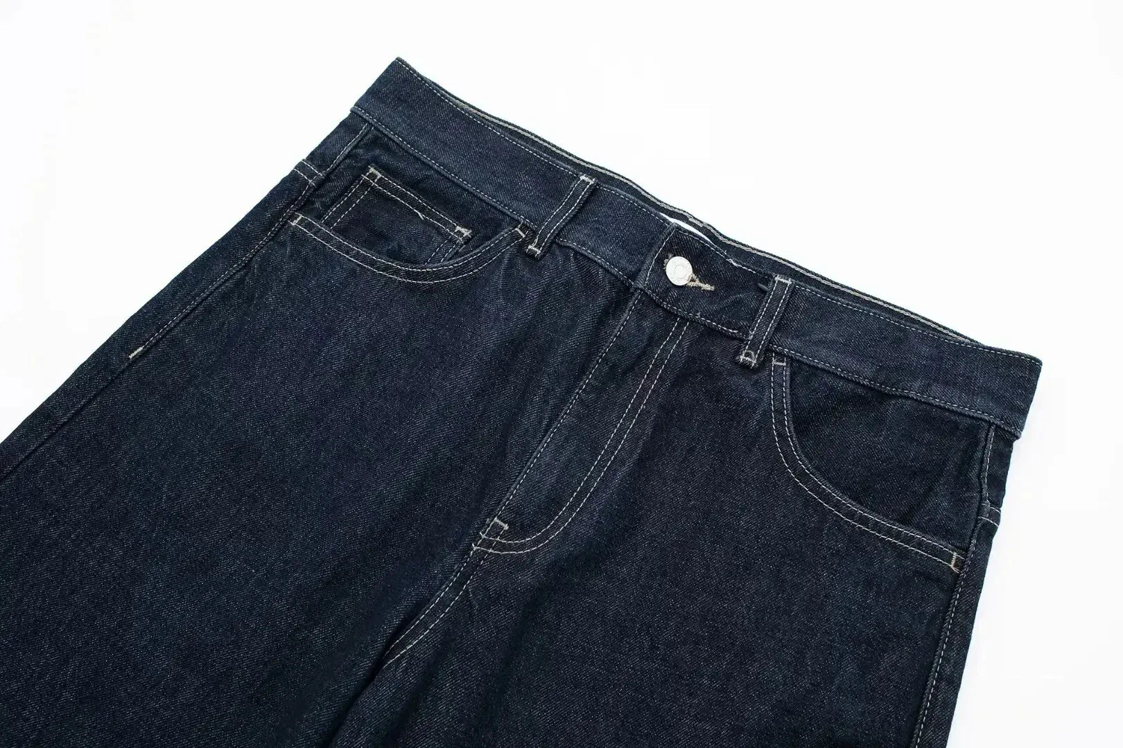 T-line HH Women Fashion Denim Set Casual Lapel Long Sleeve Crop Jacket Buttons Female Vintage Wide Leg Loose Jeans Long Pants