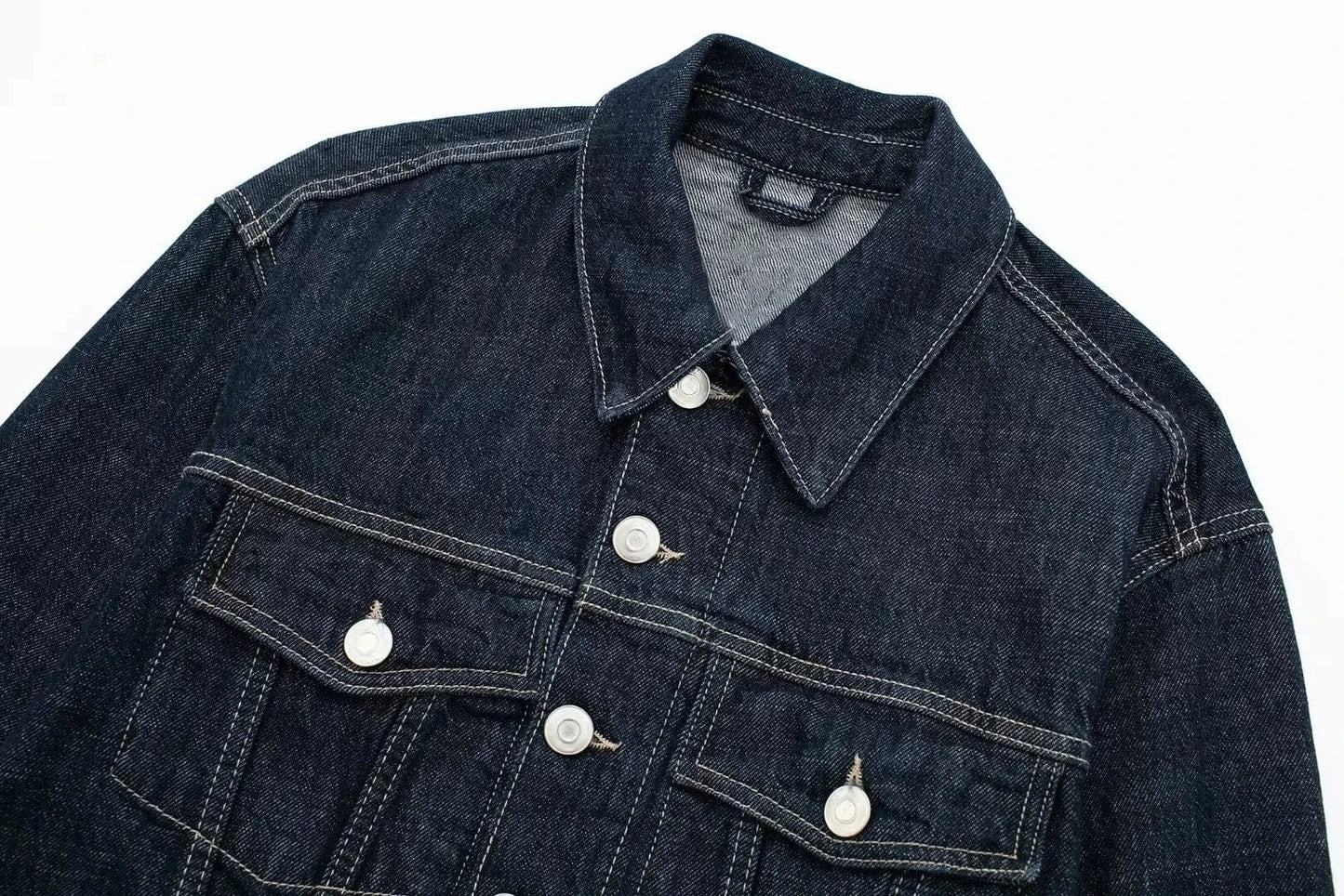 T-line HH Women Fashion Denim Set Casual Lapel Long Sleeve Crop Jacket Buttons Female Vintage Wide Leg Loose Jeans Long Pants