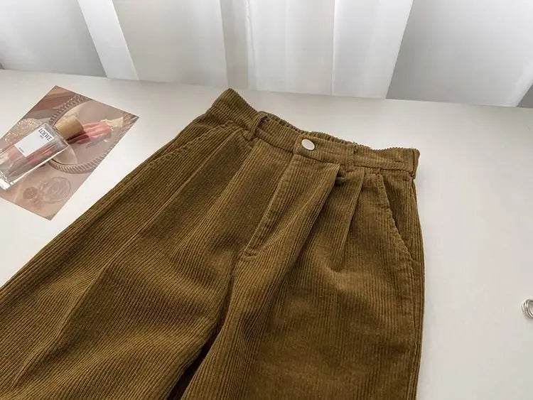T-line High Waist Pants, Women, Spring / Fall, Straight, Full Length Trousers,  Pant (2 weeks delivery)