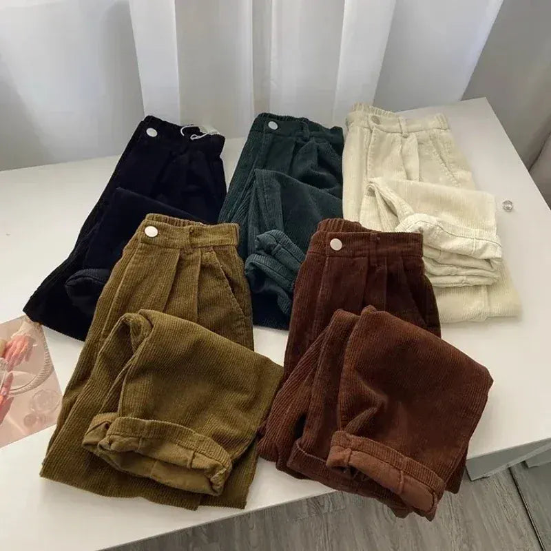 T-line High Waist Pants, Women, Spring / Fall, Straight, Full Length Trousers,  Pant (2 weeks delivery)