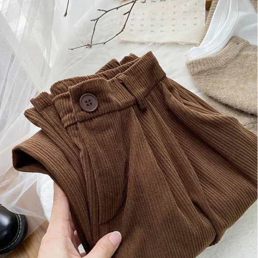 T-line High Waist  Pants Women, Spring / Fall, Straight, Full Length Trousers,  Pants (2 weeks delivery)