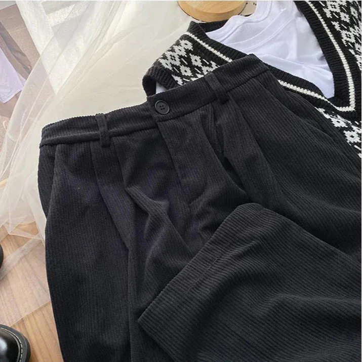 T-line High Waist  Pants Women, Spring / Fall, Straight, Full Length Trousers,  Pants (2 weeks delivery)