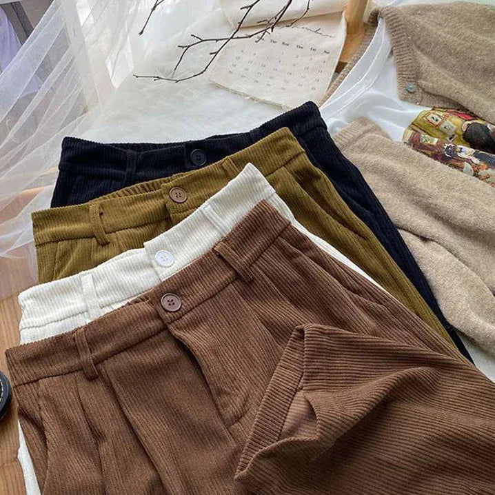 T-line High Waist  Pants Women, Spring / Fall, Straight, Full Length Trousers,  Pants (2 weeks delivery)