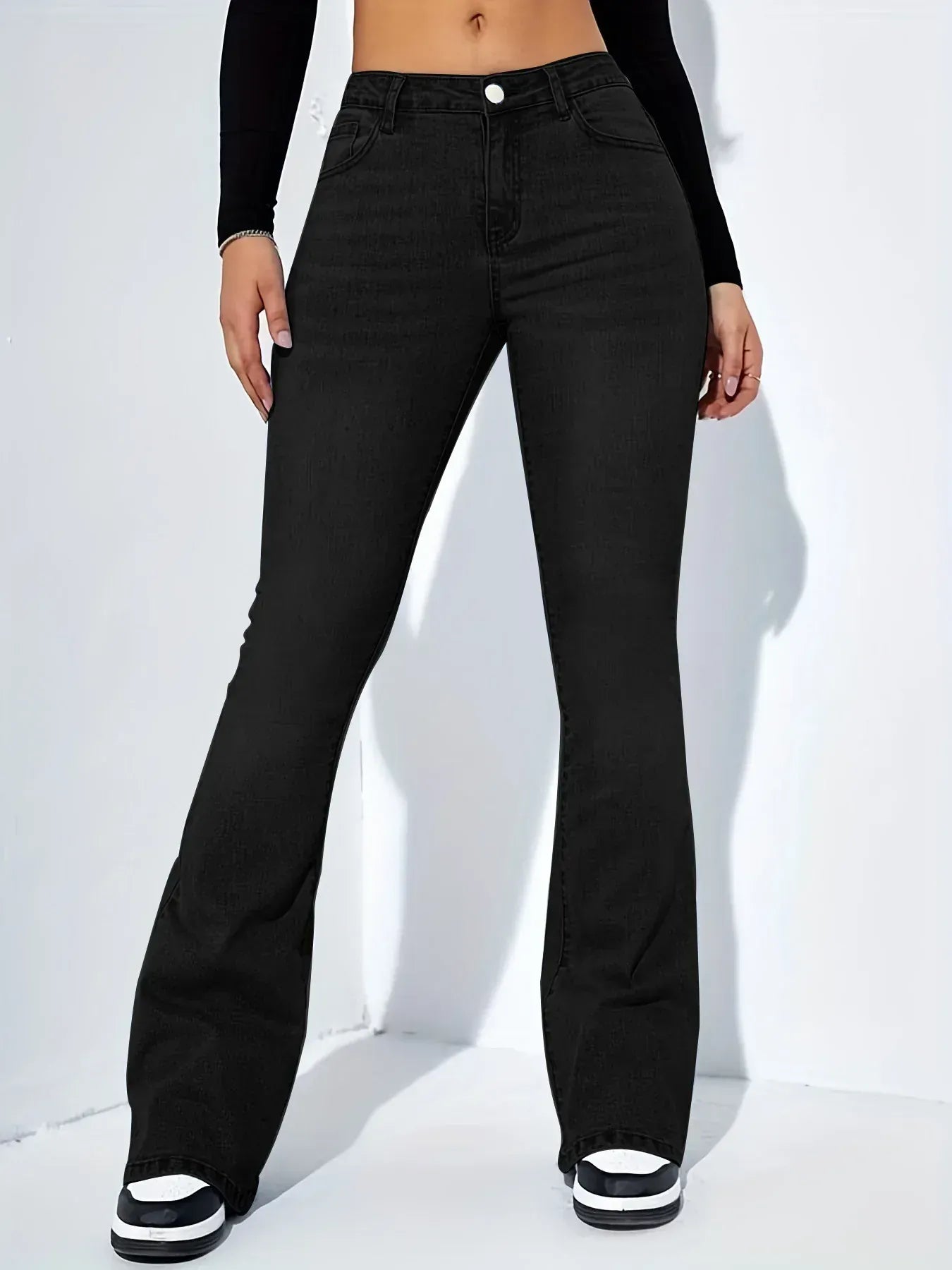 T-line High Waist Slim Fit Denim Jeans, Women's  Bell Bottoms , jeans, pant, trousers (2 weeks delivery)