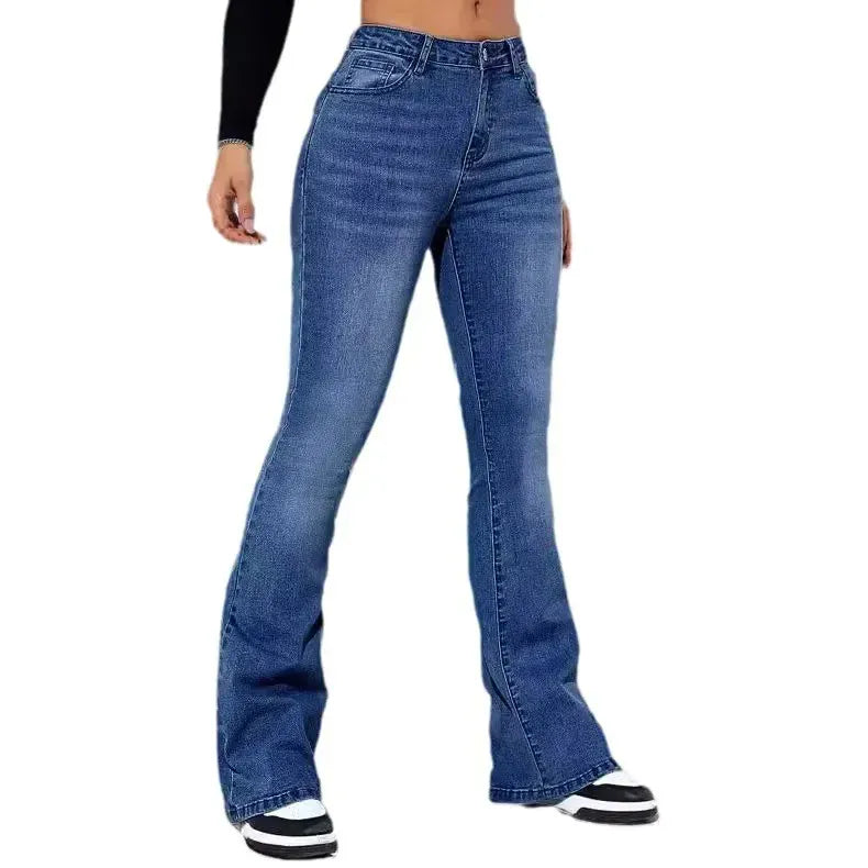 T-line High Waist Slim Fit Denim Jeans, Women's  Bell Bottoms , jeans, pant, trousers (2 weeks delivery)