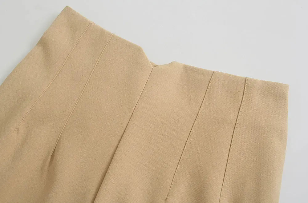 T-line High Waist Solid Pants, for Women,  Trousers,  Pockets, Zipper  Pants trouser (2 weeks delivery)