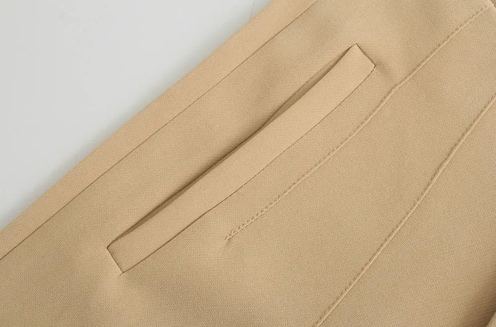 T-line High Waist Solid Pants, for Women,  Trousers,  Pockets, Zipper  Pants trouser (2 weeks delivery)