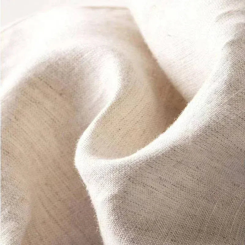 T-line High Waist, White Wide Leg Pants, Summer  Cotton Linen Pants,   Straight Full Trousers Female (2 weeks delivery)