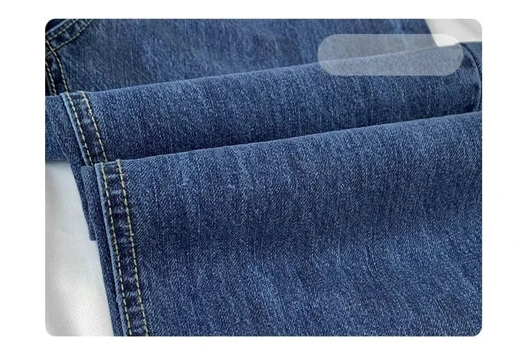 T-line High-waisted, Loose-fit Slimming, Straight-leg, Jeans,  Women,  Long Trousers, denim (2 weeks delivery)