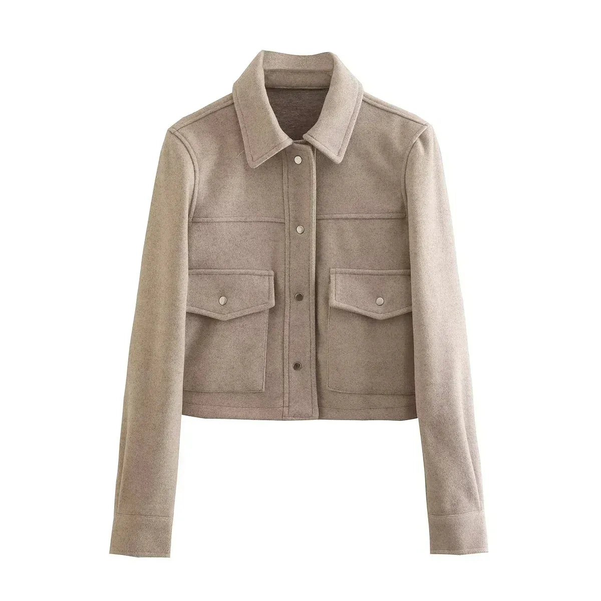 T-line Jackets  Women Autumn / winter,  Front Pockets, Button, Long Sleeve Jacket  Coat (2 weeks delivery)