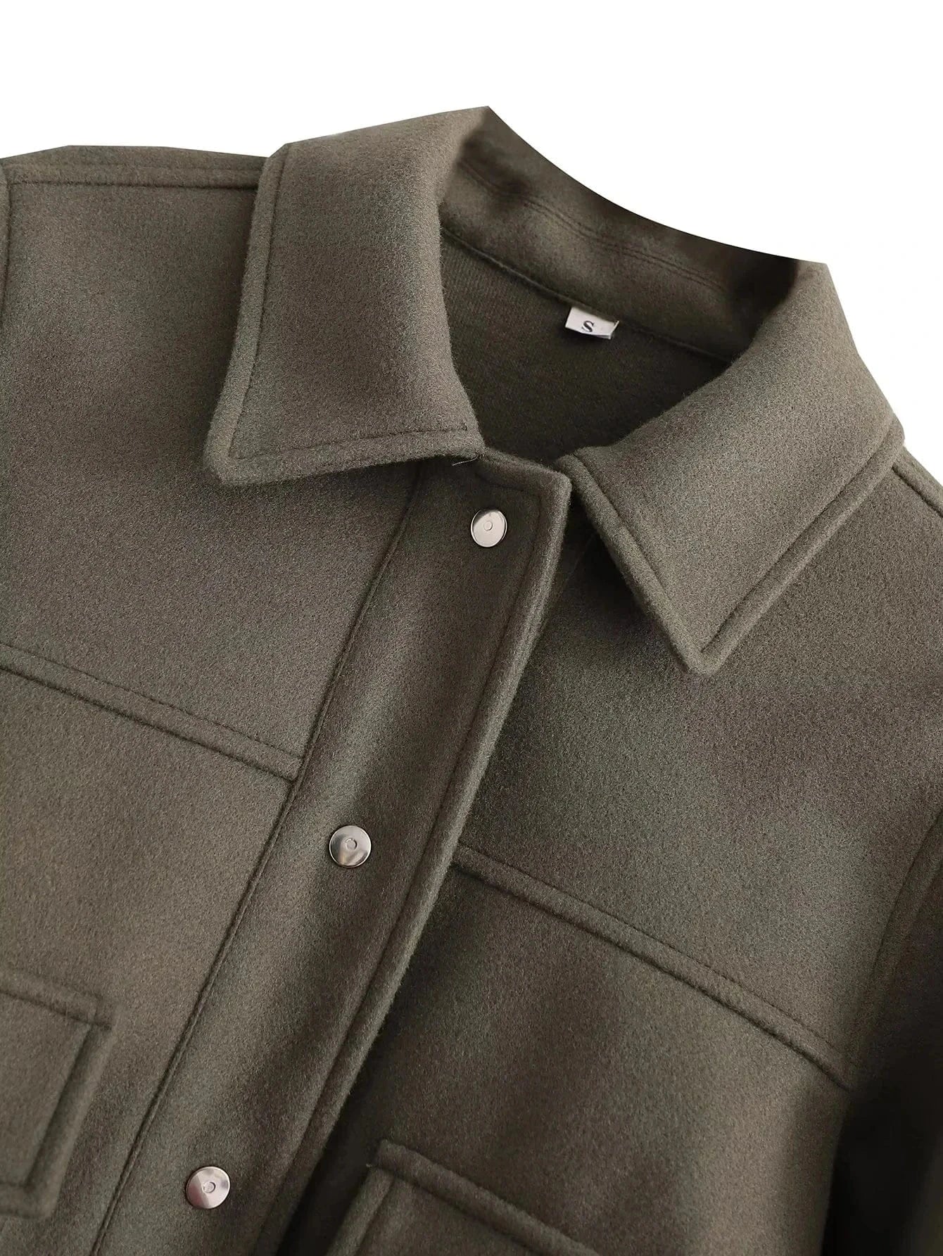 T-line Jackets  Women Autumn / winter,  Front Pockets, Button, Long Sleeve Jacket  Coat (2 weeks delivery)