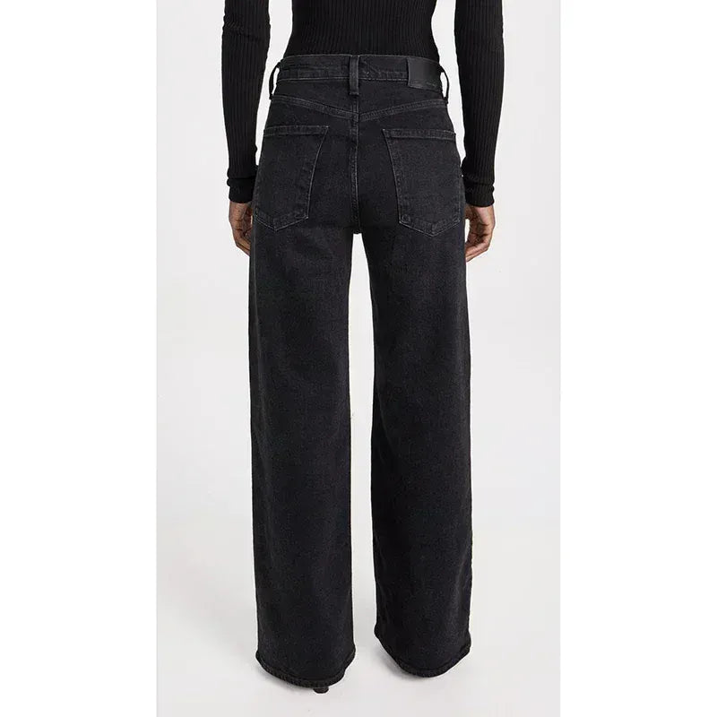 T-line Jeans Women,  High Waisted, Thin Stretch Denim Pants, Female Straight Leg Trousers (2 weeks delivery)