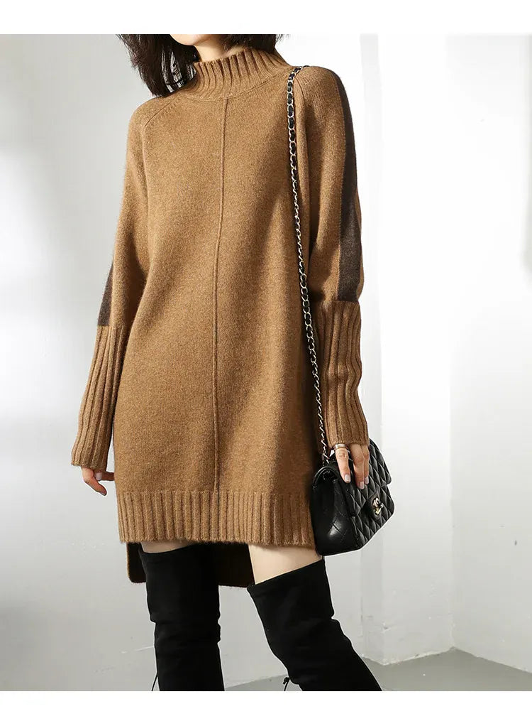 T-line Knitted, Sweater, Women Pullovers, Dress, Autumn / Winter Warm Thick Jumpers, Wool Knit (2 weeks delivery)