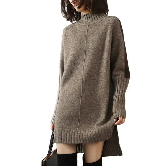 T-line Knitted, Sweater, Women Pullovers, Dress, Autumn / Winter Warm Thick Jumpers, Wool Knit (2 weeks delivery)