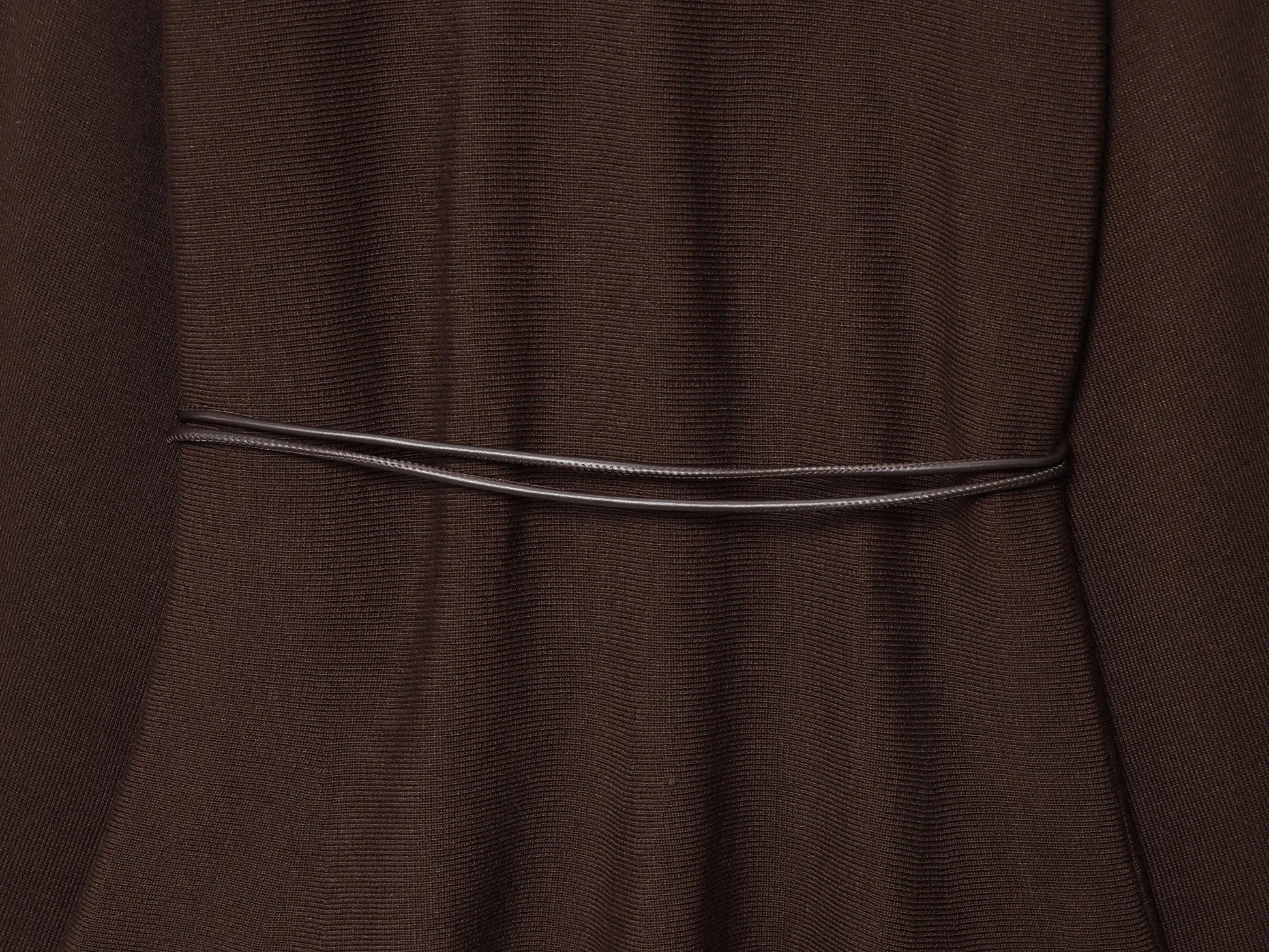 T-line KONDALA Casual Chic Brown Knit Cardigans Women V Neck Long Sleeve Sashes Loose Sweaters Fashion 2025 Fall Winter Office Lady Top