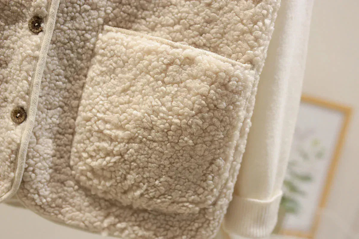 T-line Lamb Fur Women's Vest, Short , Autumn Winter,  Fluffy (2 weeks delivery)