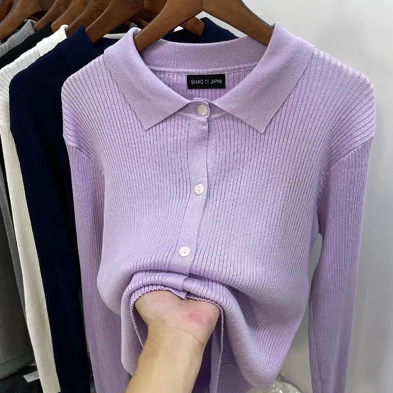 T-line Lavender / S Autumn / Winter  Sweater, Coat , jacket,  Knitting Cardigan (2 weeks delivery)