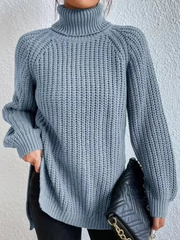 T-line Light Blue / S Knitted Sweater, Women,  Jumper, Top, Pullover, Spring / Autumn / Winter (2 weeks delivery)