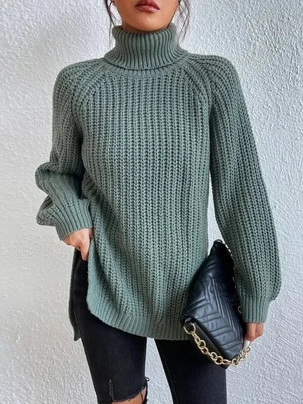 T-line Light Green / S Knitted Sweater, Women,  Jumper, Top, Pullover, Spring / Autumn / Winter (2 weeks delivery)
