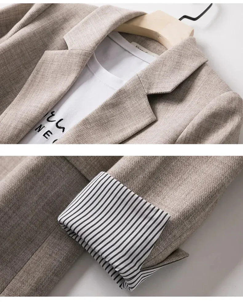 T-line Long Sleeve  Blazer,  Plaid Suits Women,   Woman Jacket (2 weeks delivery)