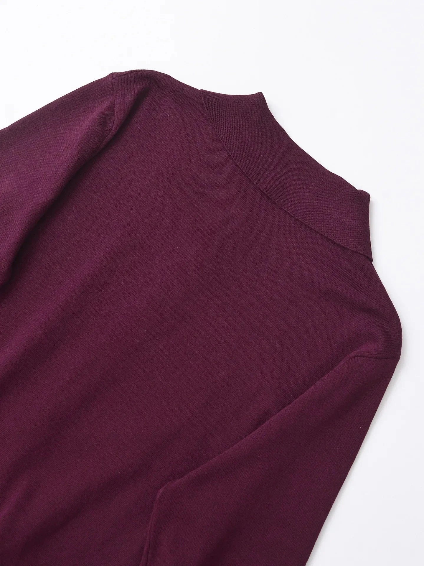 T-line Long Sleeve, Polo Neck, Knitwear, Pure Color Sweater, Rpullover (2 weeks delivery)