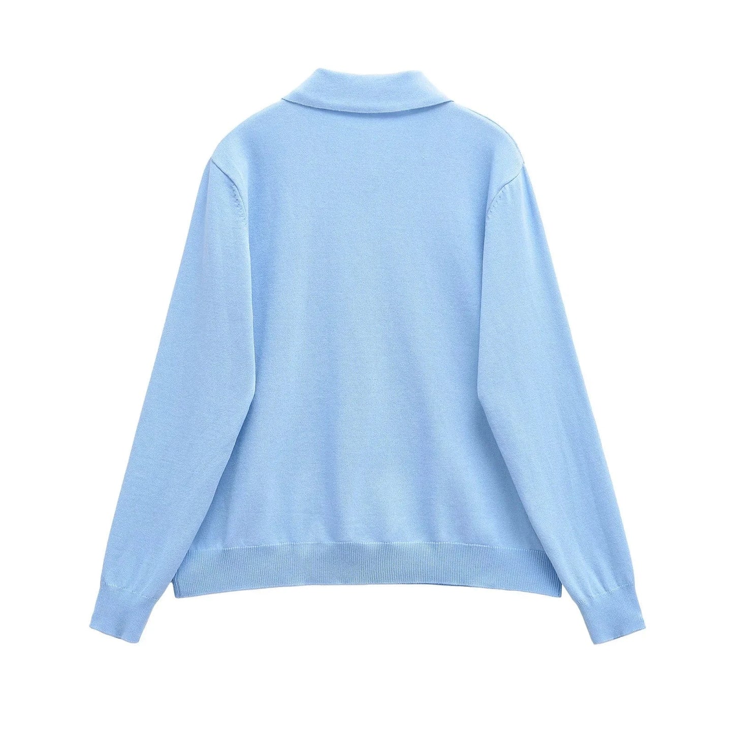 T-line Long Sleeve, Polo Neck, Knitwear, Pure Color Sweater, Rpullover (2 weeks delivery)