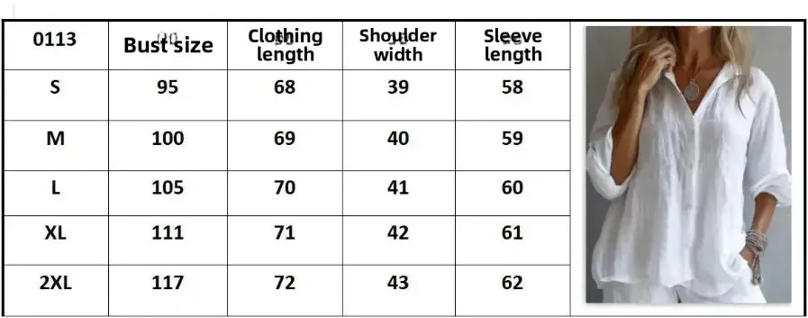 T-line Long Sleeve, Pure Color, Women Cotton, Linen, Button, blouse (2 weeks delivery)