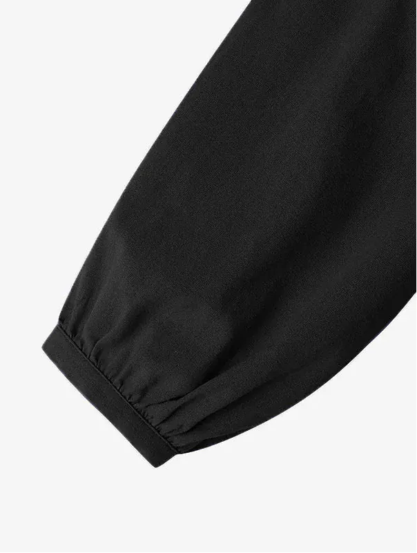 T-line Long Sleeve Shirt, Woman Casual Cotton Blouse, Female O-Neck Solid color, Button  (2 weeks delivery)