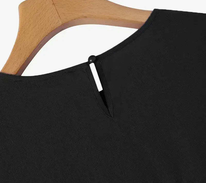 T-line Long Sleeve Shirt, Woman Casual Cotton Blouse, Female O-Neck Solid color, Button  (2 weeks delivery)