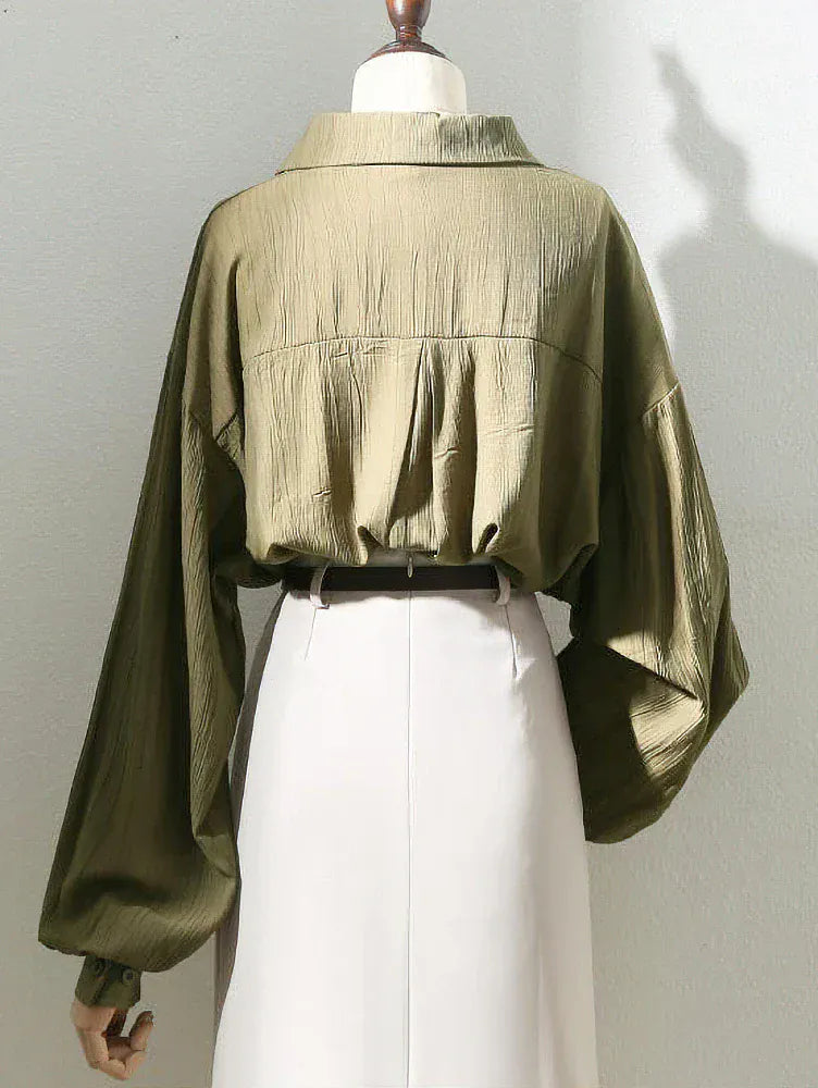 T-line Long sleeve Shirt, Women  Oversize Top, female blouse (2 weeks delivery)