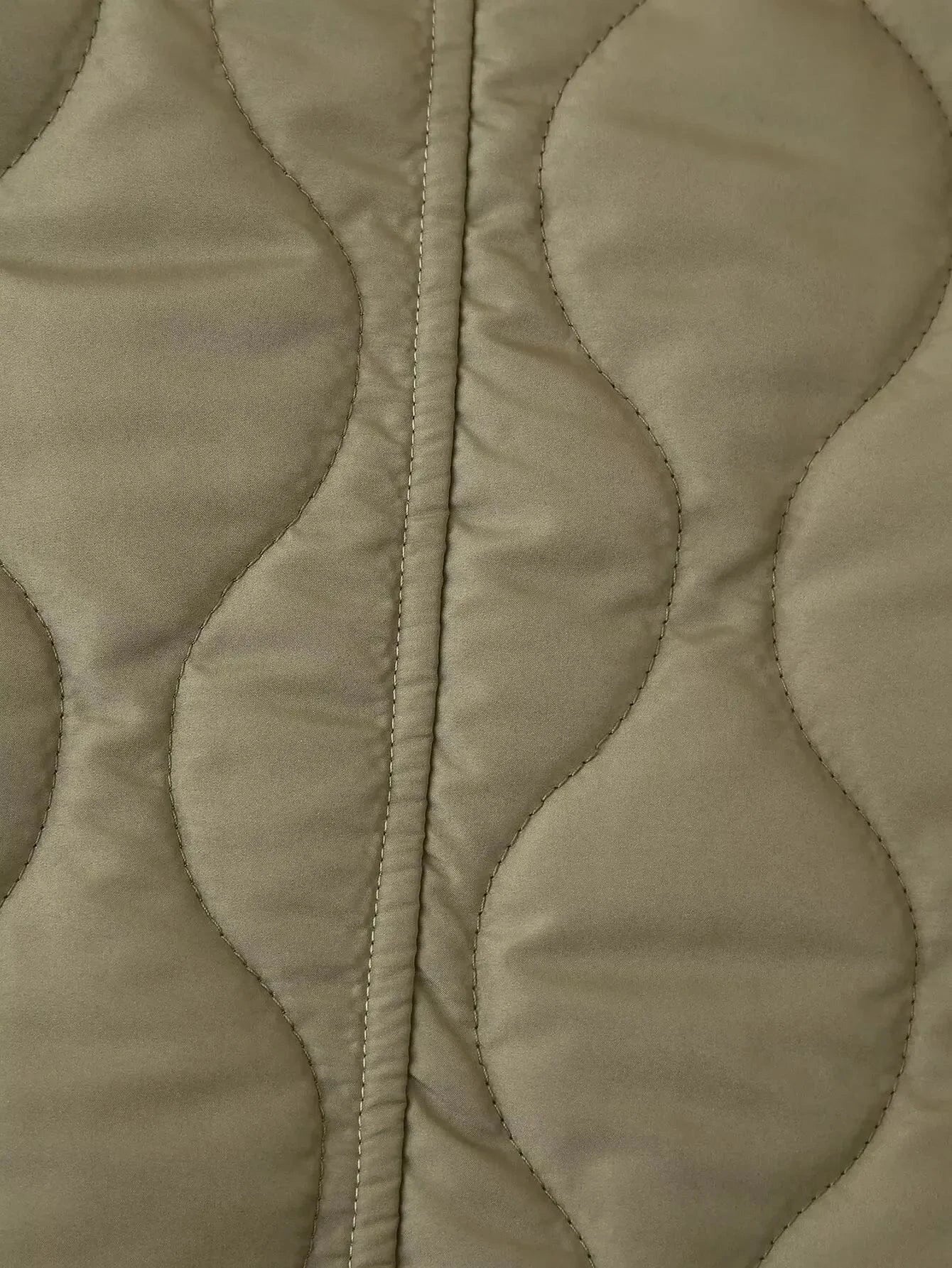 T-line Loose Fit round Neck Quilted Single Button Cotton Jacket Winter Warm Outerwear ZA Cross-Border Women's Fashion New Arrival (2 weeks delivery)