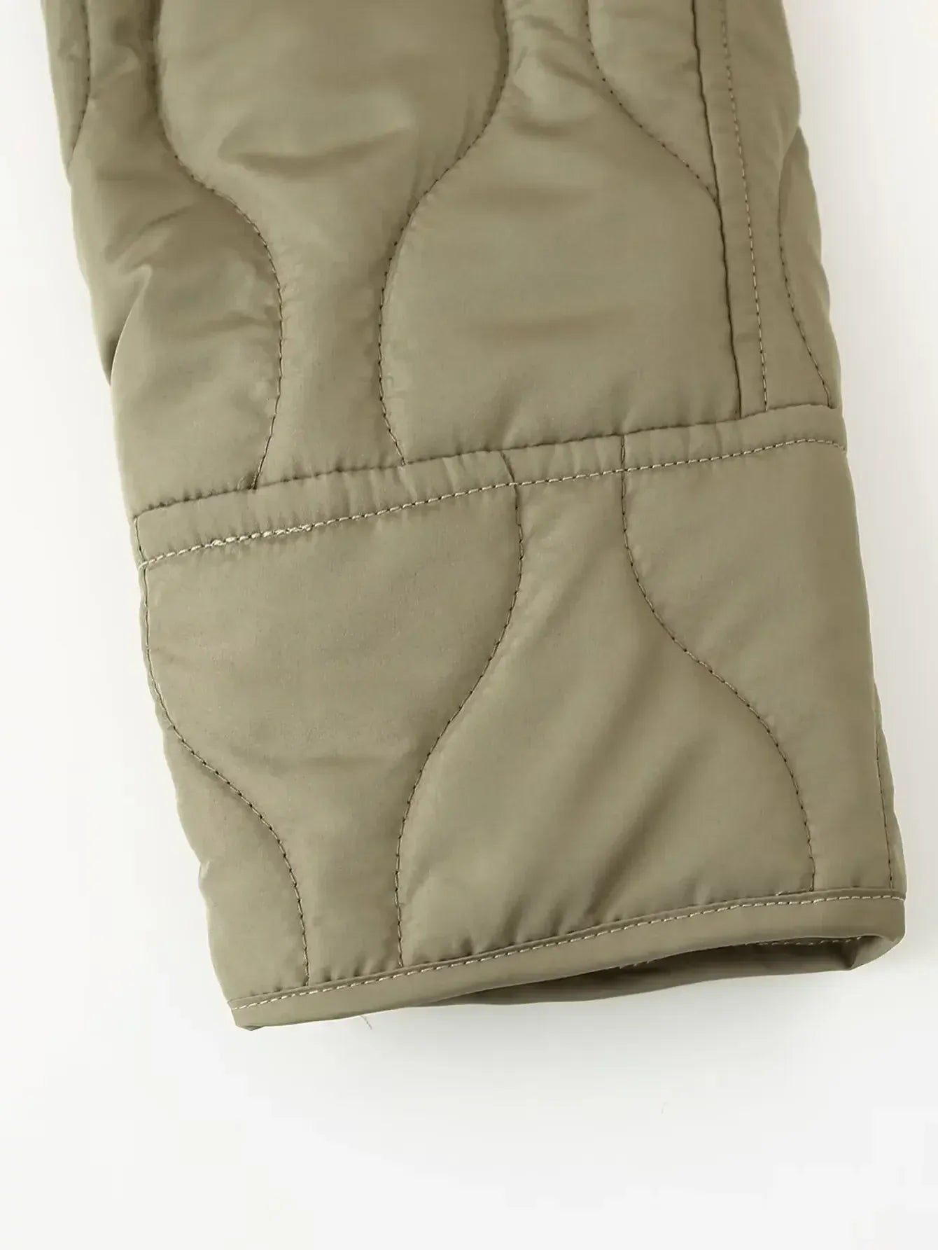 T-line Loose Fit round Neck Quilted Single Button Cotton Jacket Winter Warm Outerwear ZA Cross-Border Women's Fashion New Arrival (2 weeks delivery)