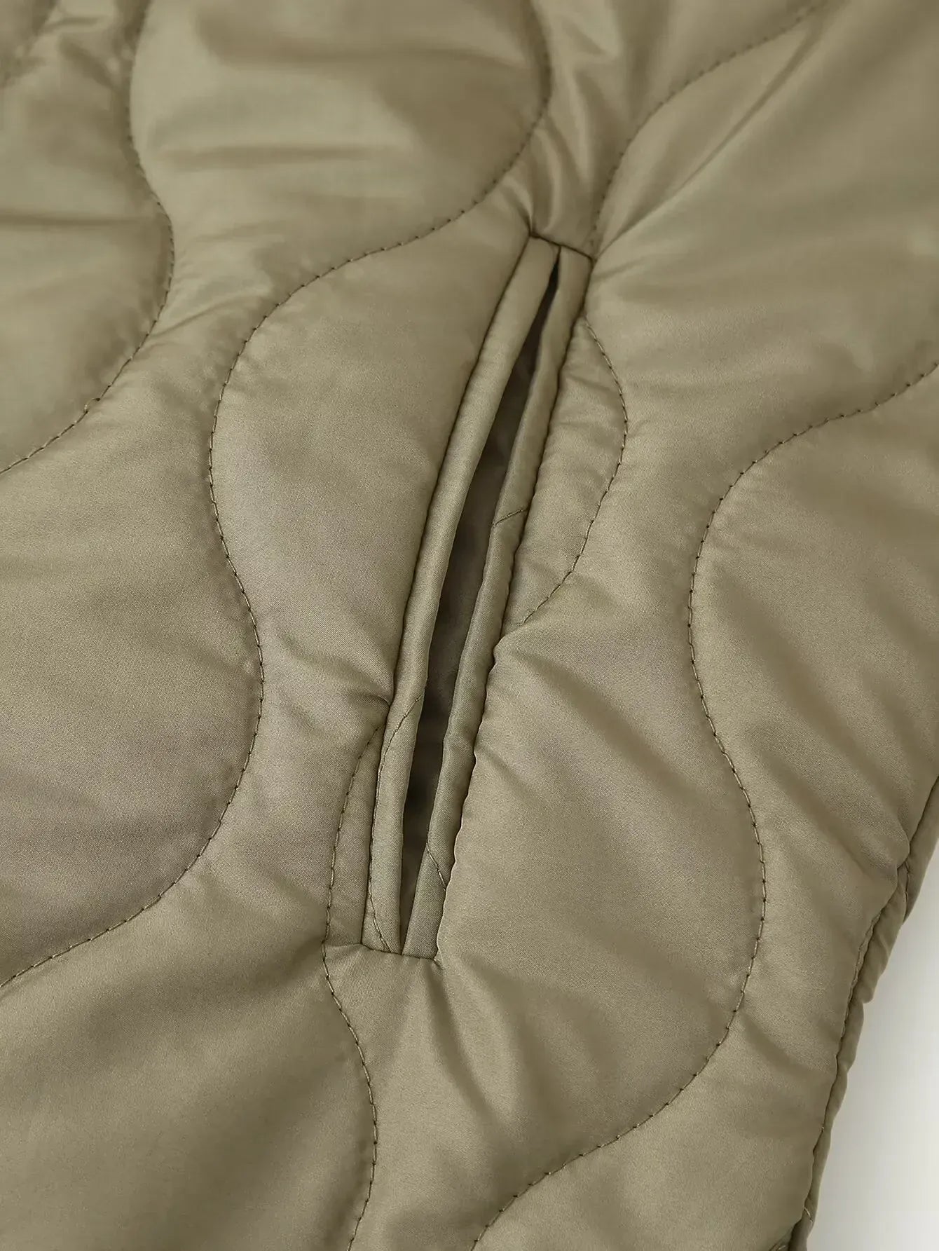 T-line Loose Fit round Neck Quilted Single Button Cotton Jacket Winter Warm Outerwear ZA Cross-Border Women's Fashion New Arrival (2 weeks delivery)