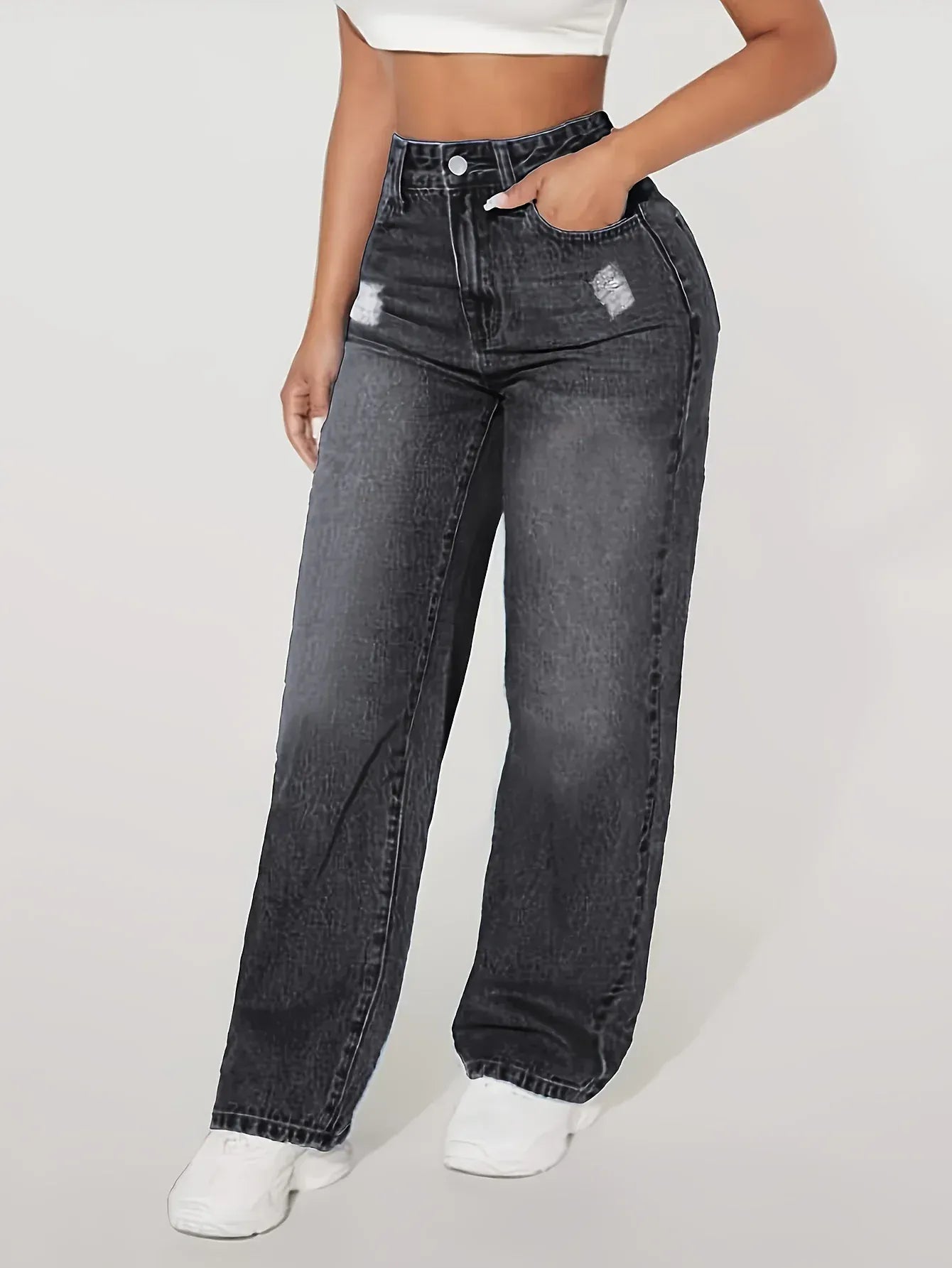T-line Loose Fit  Wide Leg Jeans, Loose Wide Leg Jeans, trouser, pant  (2 weeks delivery)