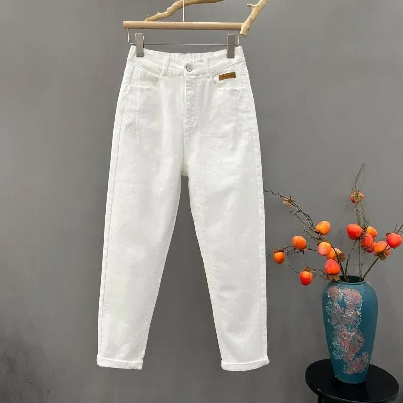 T-line Loose Women's Jeans, High Waist,  Pants, Spring / Autumn  Slimming Female trouser, pant, denim(2 weeks delivery)