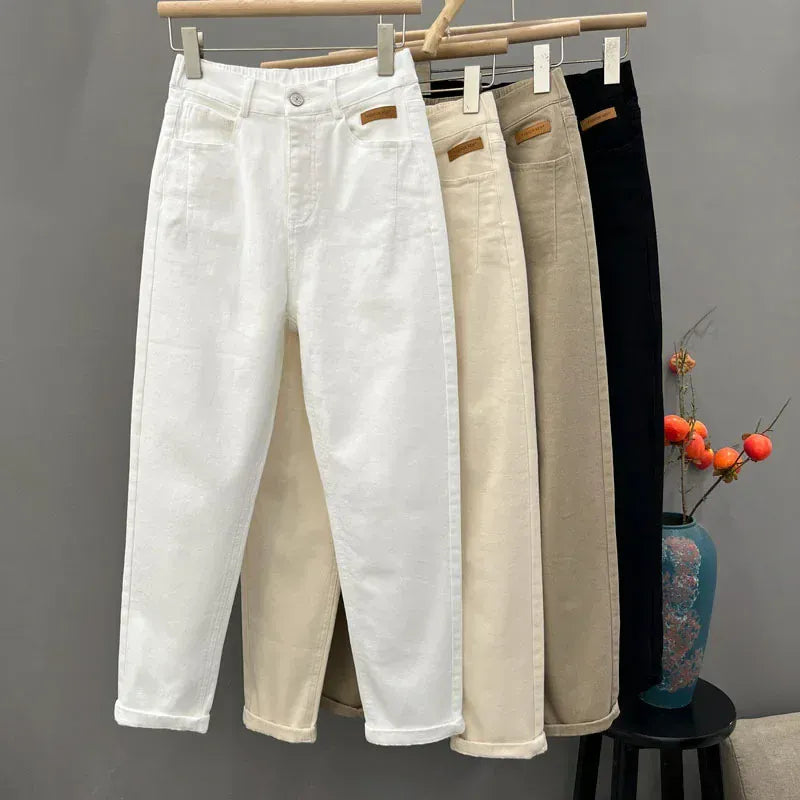 T-line Loose Women's Jeans, High Waist,  Pants, Spring / Autumn  Slimming Female trouser, pant, denim(2 weeks delivery)