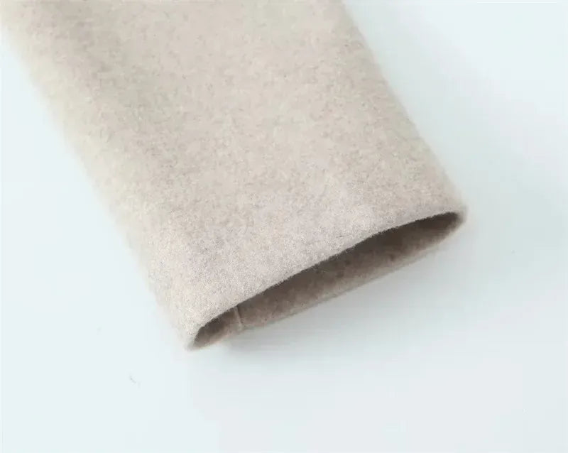 T-line Loose Woolen Coat, Long, Autumn Outerwear Comfortable Fit(2 weeks delivery)