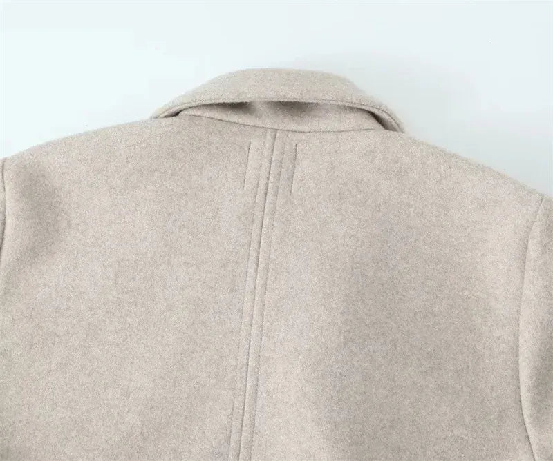 T-line Loose Woolen Coat, Long, Autumn Outerwear Comfortable Fit(2 weeks delivery)