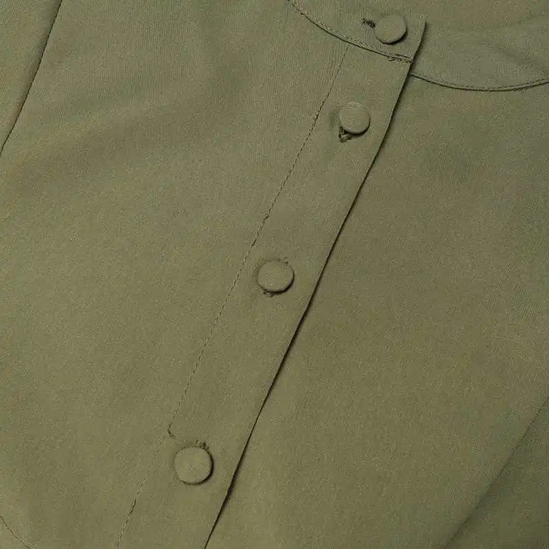 T-line Midi Dress, Half Sleeve, Solid Color, Autumn Pleated, O Neck,  Femme, vacation, summer(2 weeks delivery)