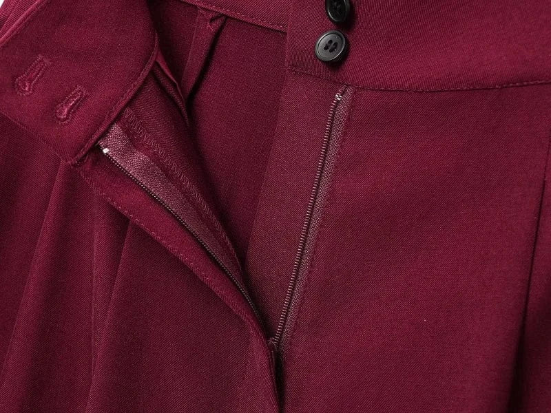 T-line MUJER 2025 Wide Leg Pants Sets for Women 2 Pieces Sleeveless Vest Top Woman Pleated Casual Trousers Sets Two Piece Outfits Woman