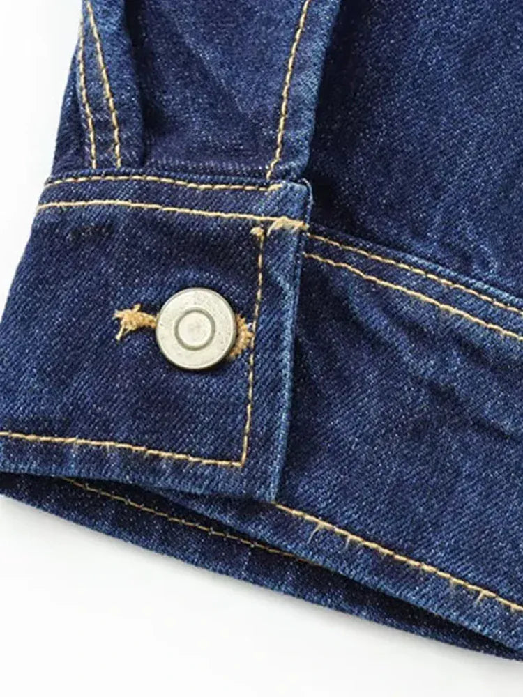 T-line Oversized Denim Shirts, Pockets , Women, Long Sleeve, Button-up, Female Blouses,  Tops (2 weeks delivery)