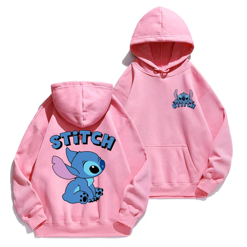 T-line Pink 1 / XS Stitch Hoodie Autumn/Winter , Cartoon Anime Hoodie pullover (2 weeks delivery)
